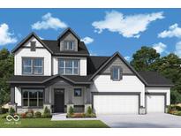 Charming two-story home featuring a well-manicured lawn, white siding and a welcoming front porch at 19534 Wood Farm Pl, Westfield, IN 46074