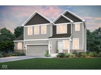 Charming two-story home featuring a well-manicured lawn and welcoming front porch at 3226 Promenade Way, Brownsburg, IN 46112