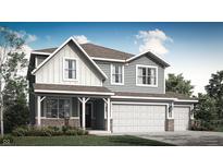 Charming two-story home with a two-car garage and beautifully landscaped front yard at 1136 Tansley Ln, Avon, IN 46123