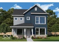 Charming two-story home featuring blue and gray siding and a welcoming front porch at 786 James William Ln, Westfield, IN 46074