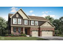 Charming two-story home with brick accents, a welcoming porch, and a spacious two-car garage at 11626 Aubrey Ln, Fishers, IN 46040