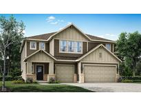 Charming two-story home with a two-car garage and beautifully landscaped front yard, inviting curb appeal at 3924 Andean Ct, Bargersville, IN 46106