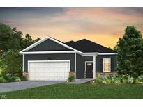 Charming single-Gathering home featuring a two-car garage, manicured lawn, and craftsman architectural details at 3936 Sterling Dr, Whitestown, IN 46075