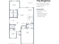 Brighton floor plan featuring a great room, kitchen with a breakfast room, den, and owner's suite at 19584 Atwater Ave, Sheridan, IN 46069