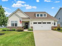 Charming single-Gathering home featuring a well-manicured lawn and attached two-car garage at 247 Verdant Dr, Cicero, IN 46034