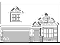 Charming single-Gathering home featuring a covered entry, dormer window, and attached two-car garage at 3866 Holly Brook Dr, Westfield, IN 46062