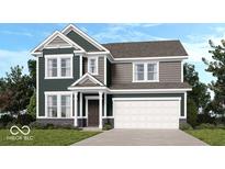 Charming two-story home with a two-car garage and well-manicured lawn at 1088 Bevy Blvd, Danville, IN 46122