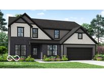 Charming two-story home with black brick and attached two car garage in a Gathering friendly neighborhood at 6450 Stone Side Dr, Plainfield, IN 46168