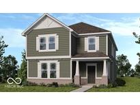 Charming two-story home featuring vertical siding, double hung windows, and a covered front porch at 9160 Anthem Ave, Plainfield, IN 46168