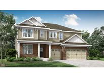 Charming two-story home featuring brick accents, light beige siding, and a welcoming covered porch at 5267 Summerton St, McCordsville, IN 46055