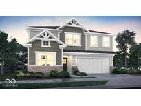 Charming two-story home with stone accents, a two-car garage and well manicured landscaping in a desirable neighborhood at 3449 Glasgow Pl, Danville, IN 46122