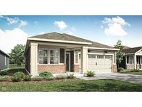 Charming one-story home with a brick facade and inviting front porch at 19493 Boulder Brook Ln, Westfield, IN 46074