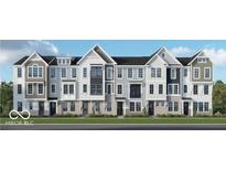 New construction townhomes showcasing a modern architectural style with pleasing curb appeal at 408 Elite St # 2-603, Westfield, IN 46074