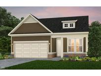 Charming single-Gathering home featuring stone accents, a two-car garage, and a beautifully landscaped front yard at 3142 Balsamroot Rd, Greenwood, IN 46143