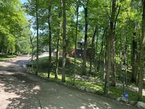 Private driveway leading to a brick home, surrounded by lush trees for ultimate privacy and seclusion at 5530 Shawnee Trail South Dr, Indianapolis, IN 46220