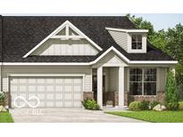 Charming single-Gathering home featuring a two-car garage and a welcoming front porch with classic architectural details at 3914 Holly Brook Dr, Westfield, IN 46062