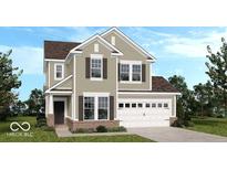 Charming two-story home with neutral siding, black shutters, and an attached two-car garage at 15946 Meadow Frost Ct, Fishers, IN 46037