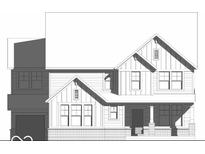 New construction home featuring craftsman-style accents, a brick foundation, and a covered porch at 12592 Lowery Way, Fishers, IN 46037