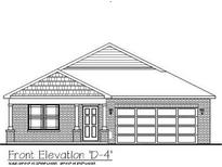 Charming single-story home with a brick facade, inviting entrance, and attached garage at 201 Holly Ln, Greenfield, IN 46140