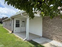 Exterior shot of covered entrance and brick facade at 951 Plaza W Dr # 7B, Martinsville, IN 46151