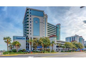 Beautiful ocean front condo resort with palm trees and attractive architecture at 2301 S Ocean Blvd. # 621, Myrtle Beach, SC 29577