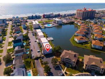 Beautiful aerial view of this condo in a waterfront community with access to the ocean and community pool at 1919 Spring St. # B-16, North Myrtle Beach, SC 29582