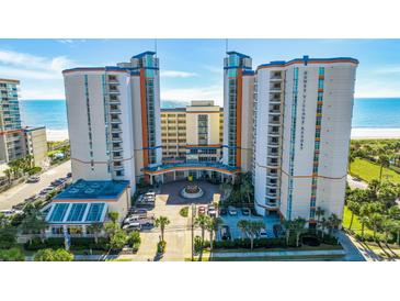 Aerial view of Dunes Village Resort, a beachfront property with oceanfront views at 5200 N Ocean Blvd. # 1154, Myrtle Beach, SC 29577