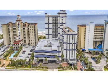 Oceanfront building complex with parking and resort-style amenities at 5308 N Ocean Blvd. # 701, Myrtle Beach, SC 29577