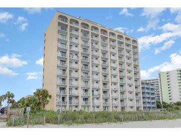 Tall beachfront building with many balconies and ocean views at 1207 S Ocean Blvd. # 20507, Myrtle Beach, SC 29577