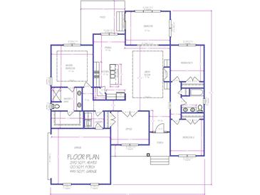 Detailed floor plan showcasing the layout of the bedrooms, bathrooms, kitchen, living spaces, and patio at 4269 Costie Allen Rd., Aynor, SC 29511