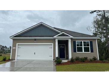 Charming single-story home featuring a two-car garage and inviting front lawn at 140 Leyland Cypress Dr, Conway, SC 29527