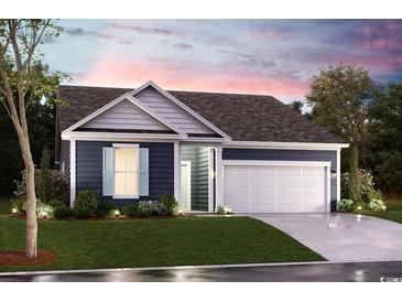 Charming home with a two-car garage, lush lawn, and beautiful landscaping, and inviting facade at 174 Glengrove Lane, Murrells Inlet, SC 29576