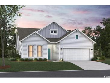 Charming one-story home with white siding, a two-car garage, and a well-manicured front lawn at 791 Wailea Circle, Little River, SC 29566