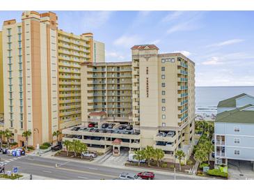 Wonderful view of this condo complex and the convenient parking available to the residents and guests at 501 S Ocean Blvd. # 307, North Myrtle Beach, SC 29582