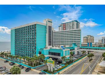 Striking view of oceanfront resort with expansive balconies and convenient parking at 1501 Ocean Blvd. S # 607, Myrtle Beach, SC 29577
