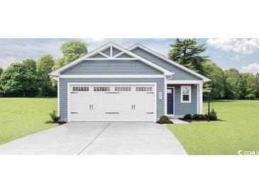 Charming single-Gathering home featuring a two-car garage and craftsman-style architectural details at 1112 Oak Meadow Dr., Conway, SC 29526
