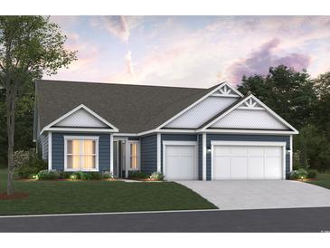 Charming single-story home with a well-maintained lawn, complemented by a two-car garage and classic curb appeal at 66 Northbrook Dr, Murrells Inlet, SC 29576