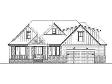 Charming exterior elevation showcasing a Craftsman-style home with a two-car garage at 348 Autumn Pheasant Loop, Calabash, NC 28467