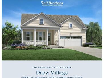 Charming single-story home featuring a landscaped yard and attached two-car garage at 9059 Binnicker Dr., Murrells Inlet, SC 29576