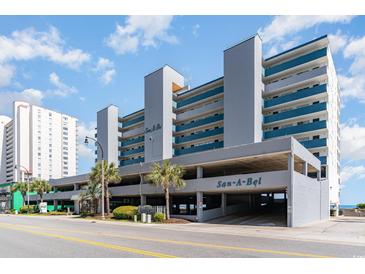 Condominium exterior featuring a covered parking and ocean views at 1709 S Ocean Blvd. # 608, North Myrtle Beach, SC 29582