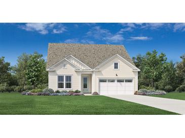 Charming single-Gathering home featuring a pristine lawn, attractive landscaping, and an attached two-car garage at 2046 Comradery Way, Murrells Inlet, SC 29576