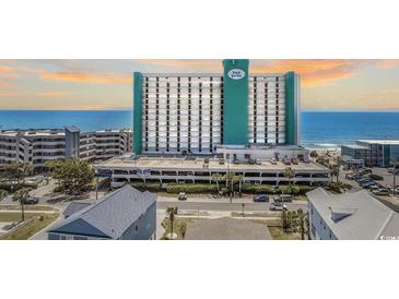 Oceanfront condo building with multilevel parking and beautiful ocean views at 1210 N Waccamaw Dr. # 1008, Garden City Beach, SC 29576