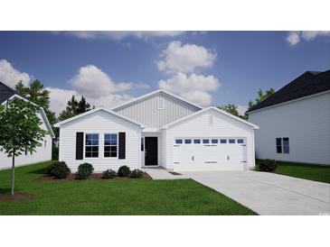 Charming single-Gathering home with an attached garage and a well-manicured lawn at 202 Meadow Sweet Pl, Conway, SC 29526