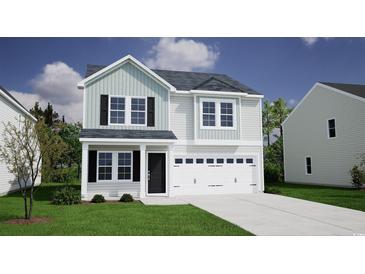 Charming two-story home featuring a two-car garage, classic curb appeal, and a well-maintained lawn at 240 Meadow Sweet Pl, Conway, SC 29526
