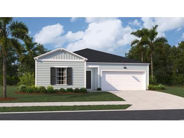 Charming one-story home featuring a two-car garage and professionally landscaped yard at Lot 147 Tibetan St., Conway, SC 29526