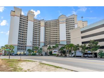Beautiful Beach Cove resort featuring manicured landscaping and stunning views of the coastline at 4800 S Ocean Blvd. # 1008, North Myrtle Beach, SC 29582