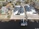 An aerial view capturing multiple luxury homes near the water at 4302 Gray Heron Dr., North Myrtle Beach, SC 29582