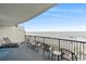 Relaxing balcony overlooking the ocean with chairs and lounge seating at 2301 S Ocean Blvd. # 621, Myrtle Beach, SC 29577