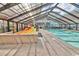 Indoor pool featuring translucent roofing, a water slide, and comfortable seating at 2301 S Ocean Blvd. # 621, Myrtle Beach, SC 29577