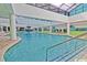 Indoor pool area featuring a decorative fountain and ample seating for guests at 1501 Ocean Blvd. S # 714, Myrtle Beach, SC 29577